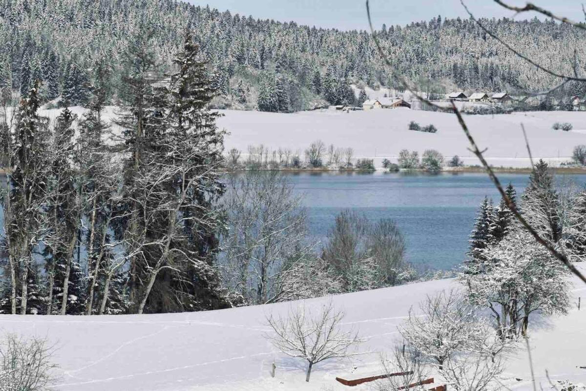 La Parenthese Vue Lac Les Grangettes Buitenkant foto